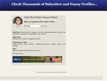 Tablet Screenshot of perfectsitters.com